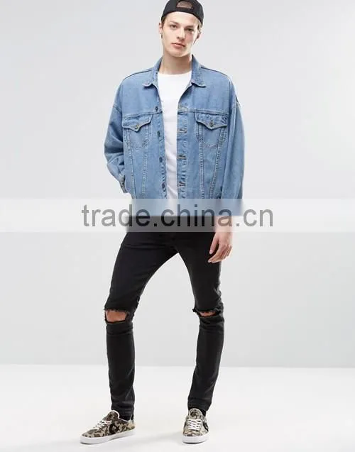Wholesale men 100% coton super longline stepped hem plain white t-shirt in bulk