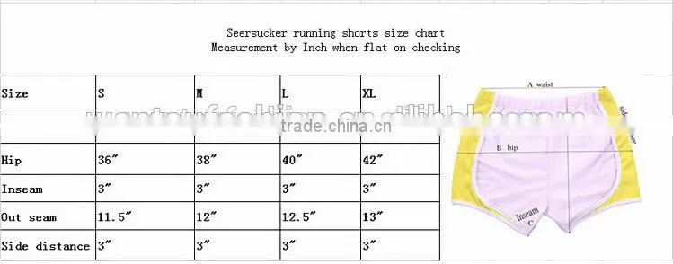 Wholesale new fashion monogrammed Seersucker Running Shorts