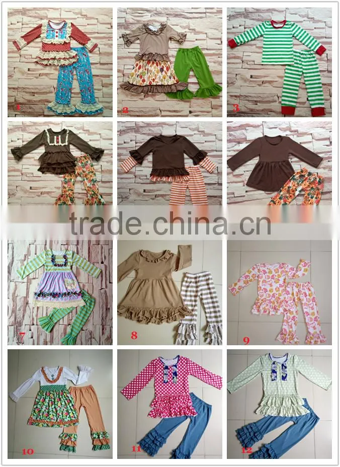 Wholesale children's boutique Halloween orange stripes patterned suit