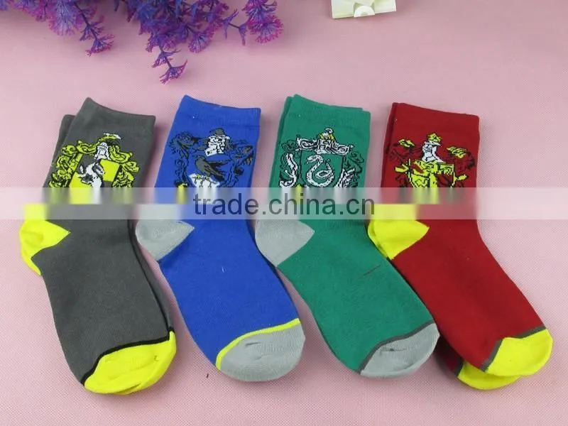 High quality Harry Potter socks,Gryffindor Ravenclaw Hufflepuff Slytherin teen students tube socks