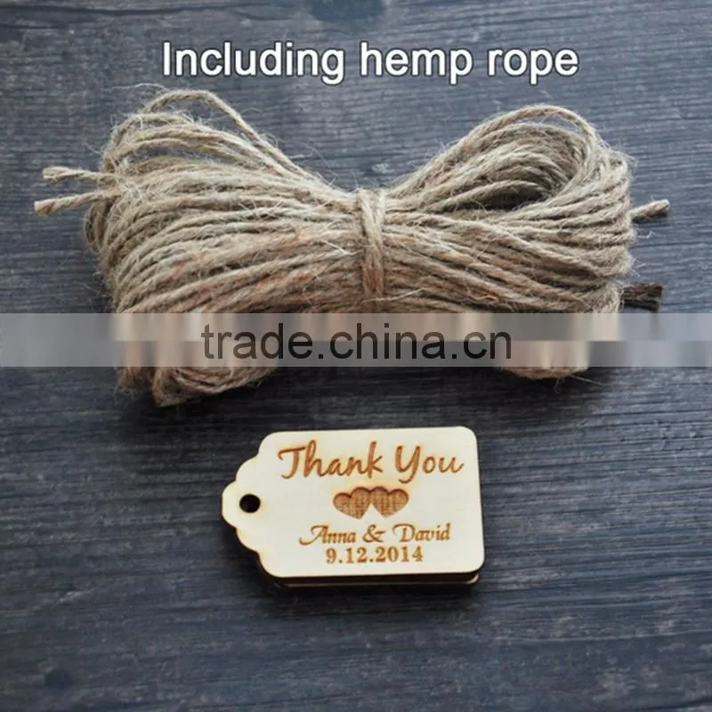 Personalized Thank You Wedding Craft Custom Engraved Wooden Hang Tags