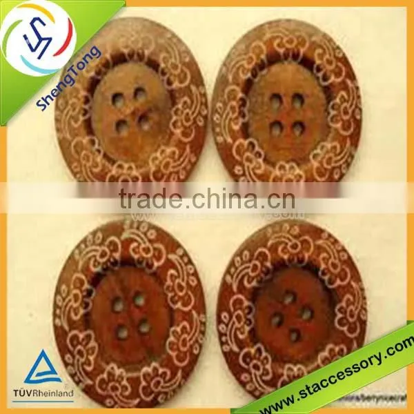 fancy wooden coat buttons