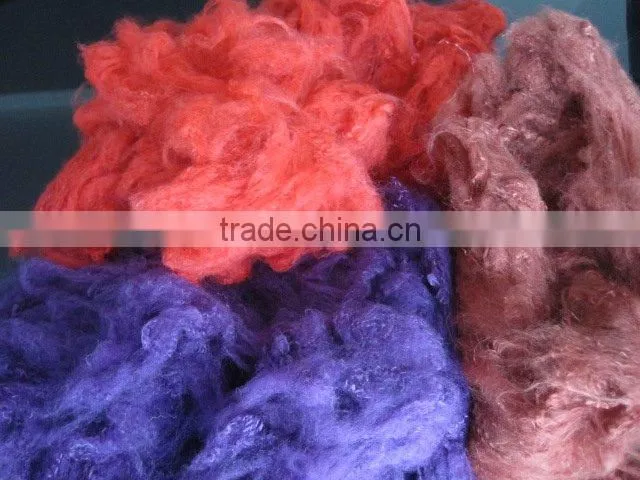 100% polyester recycled and dyed staple fiber