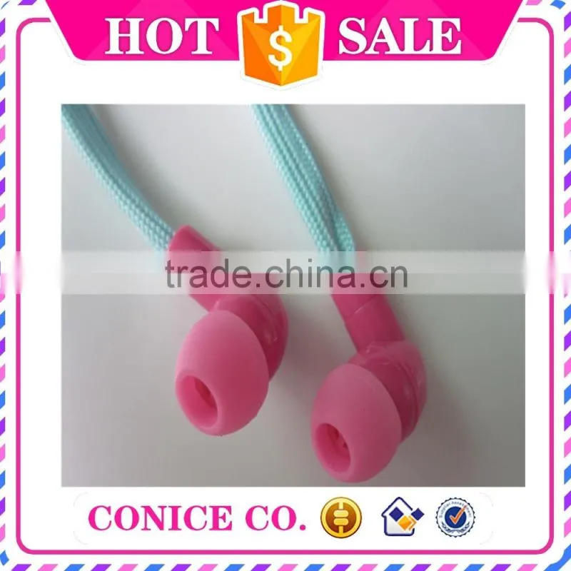 high quality noise cancelling function balance armature shoelace earphone with mic