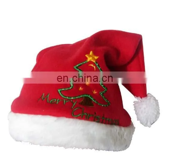 Snowman logo merry christmas hats winter non-woven santa hats caps for kids