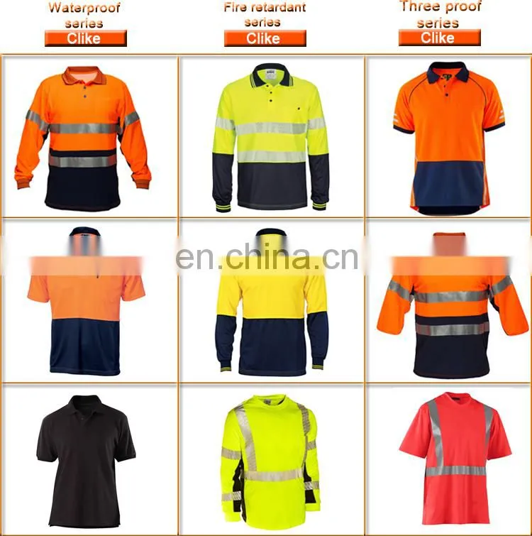 Custom mens mechanic UV sun protective Work shirt with reflective shirts pants design clothing