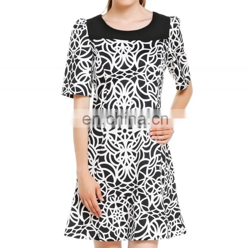 2016 new arrivel flower hot girl dress patterns