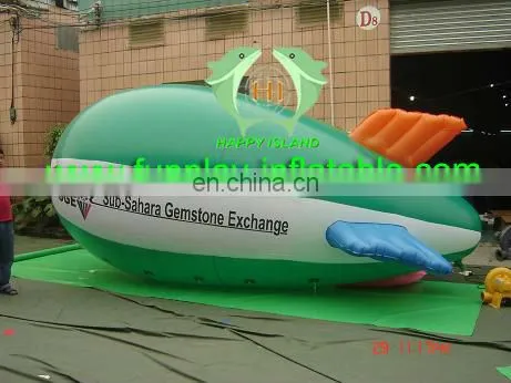 Blue colour advertising helium balloon, flying giant commercial balloon for event