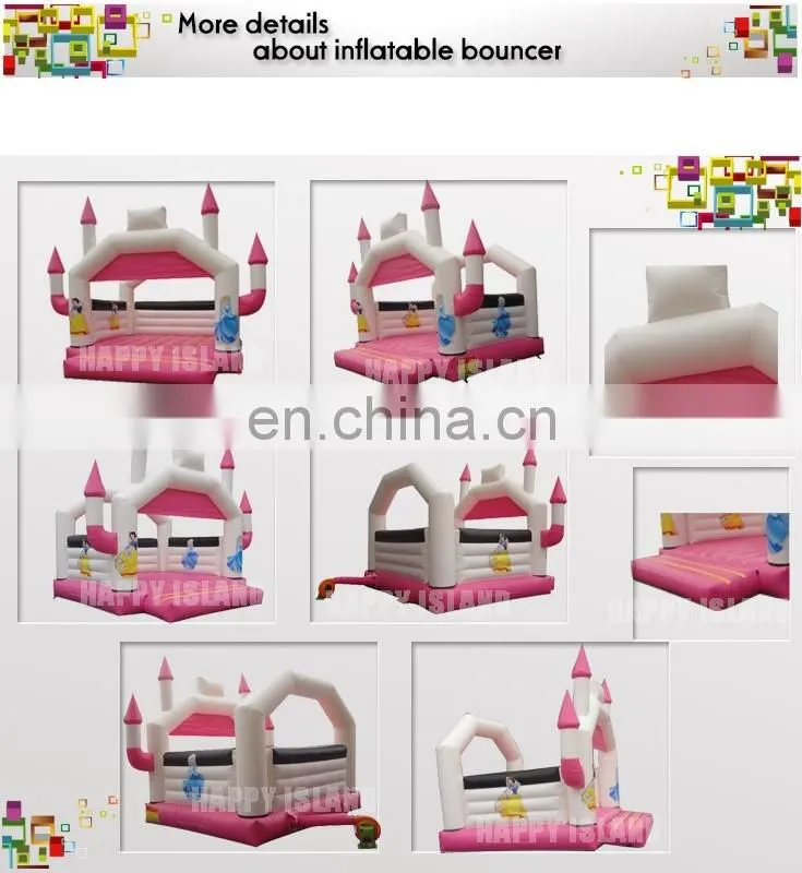 Hola red and yellow colorful PVC tarpaulin inflatable bounce house for sale