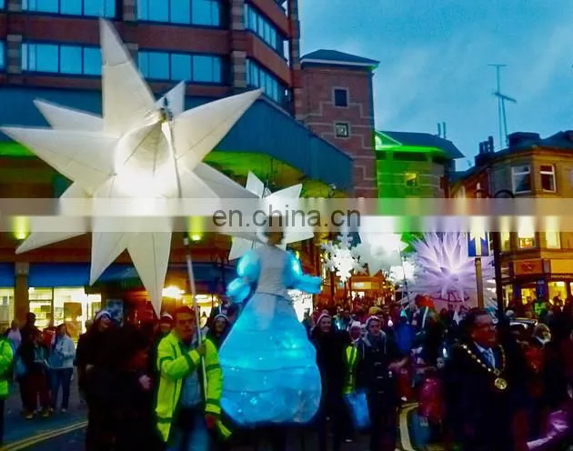Charming inflatable hanging star / festival LED chirstmas star