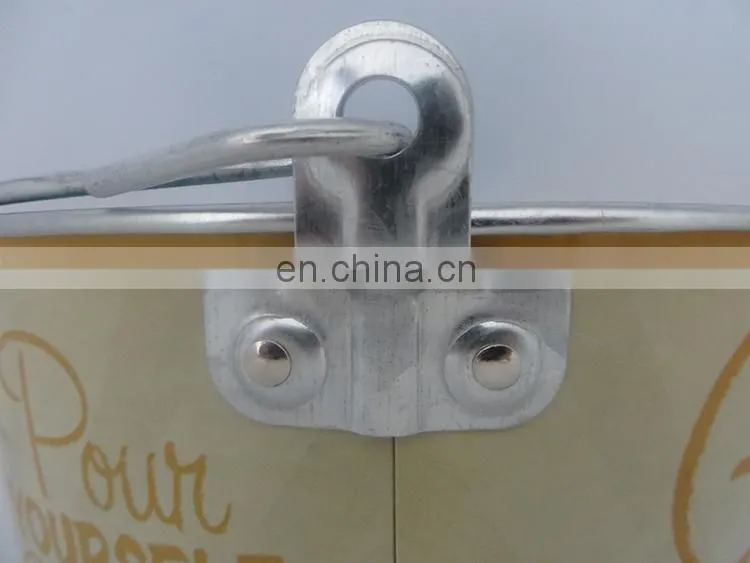china custom colorful beer Galvanized iron stainless steel ice bucket