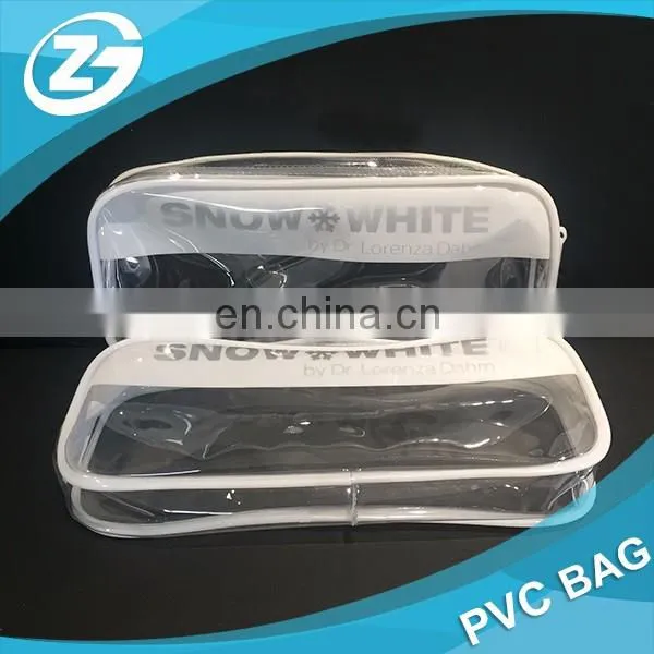 Wholesale Toilet Towel Packaging Custom Clear Plastic PVC Travel Cosmetic Bag with Zipper
