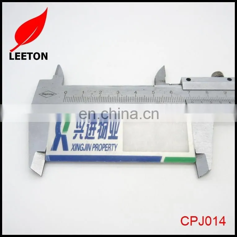 Reusable rectanlge metal badge holder for staff