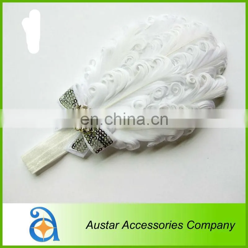 Wholesale Feather Headband hairband Baby Girls flowers headbands