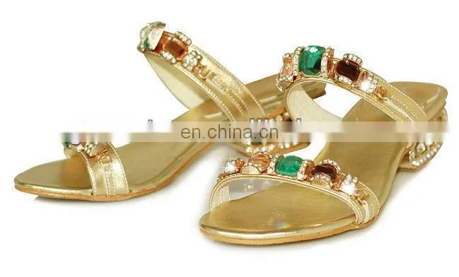 Wholesale beads rhinestone sandal accessories for lady