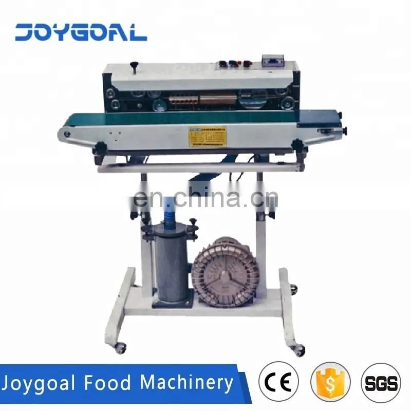 JOYGOAL horizontal or vertical continuous band sealer sealing machine for bag with solid ink coding