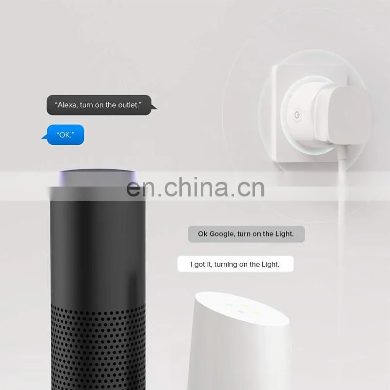 Tuya Smart Life 10A Excel Digital smart socket outlet Wifi Smart Plug Works with Alexa and google assistant