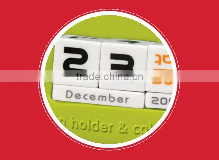 Hot sale cute animal design pig shape decorative multi purpose calendar pen holder