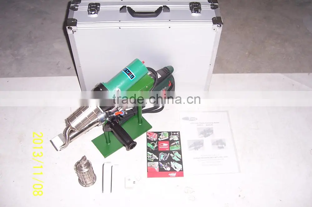 Temperature and extruding amount adjustable extruding welder with Metabo motor