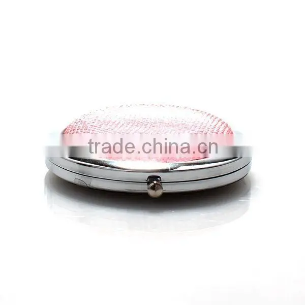 Portable jeweled compact mirror