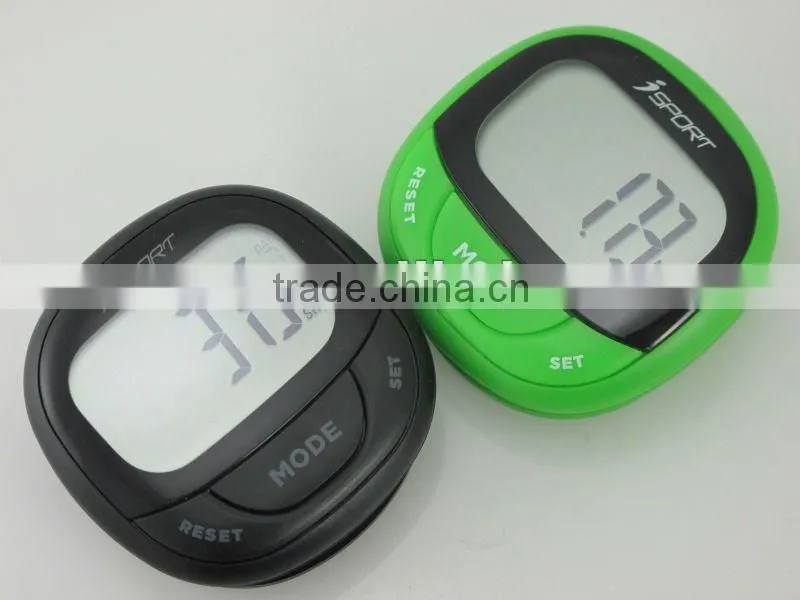 Digital motion promotions pedometer with belt clip