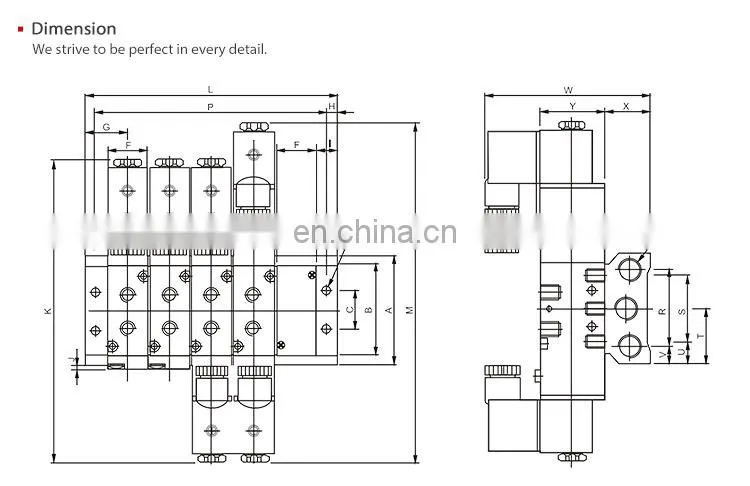 SNS 4V/4A Series Pneumatic Parts Aluminum Alloy Air Solenoid Valve Base Manifold