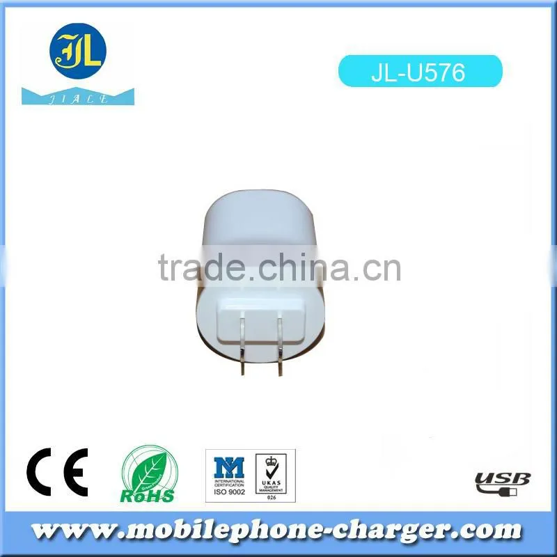 Zhongshan factory direct 2 port USB travel charger for smartphone