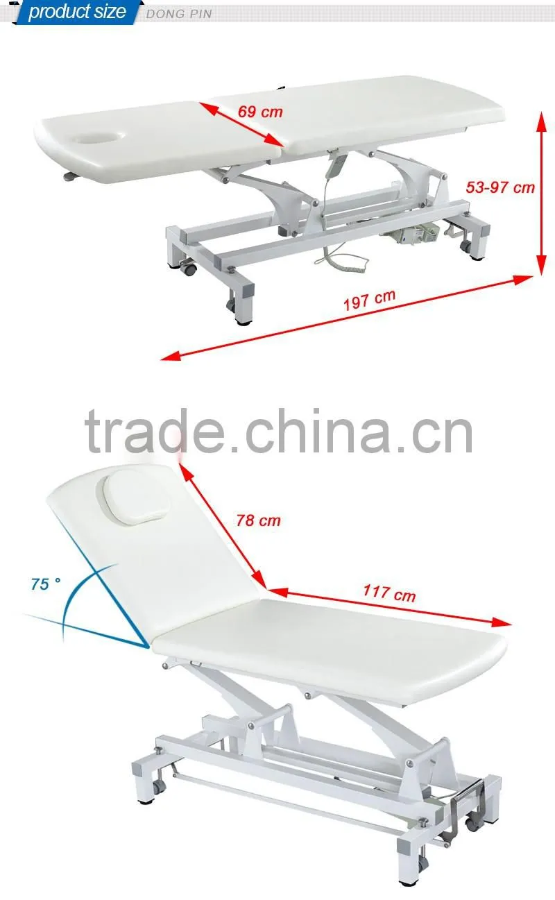new style spa facial bed with hand control