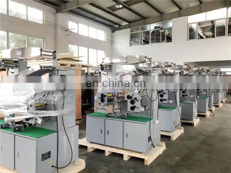 UGS31S 3 plus 1 color Automatic portable apparel clothing label flexo Printing machine, Roll to roll fabric ribbon printer
