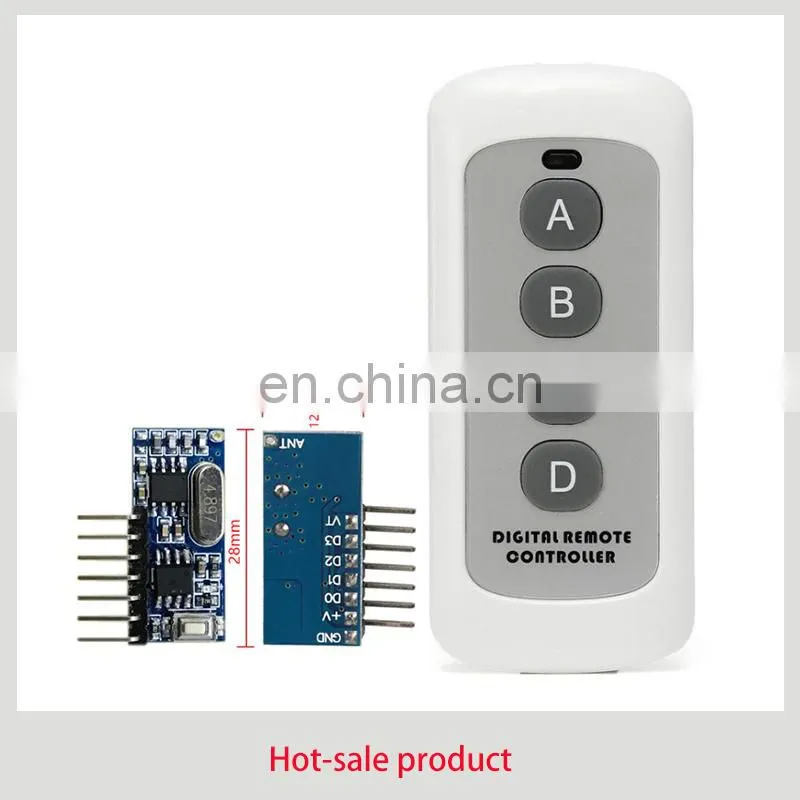 433mhz Remote + receiver Module transmitter and module receiver Rf remote control module kit