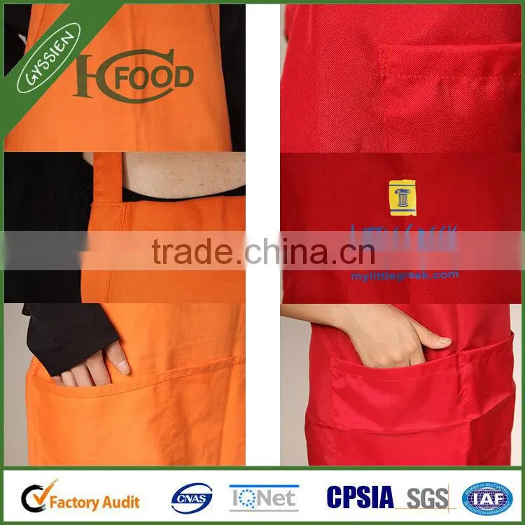 2014 Brand design durable orange/red/custom cooking apron,waiter apron