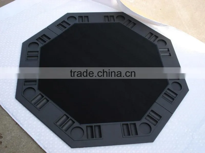 Black Plastic Moulded 2 Folding Poker Table Top