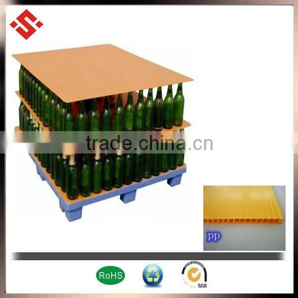 PP coroplast sheet shopping cheap hard plastic sheet china supplier honeybomb board bottle layer pad