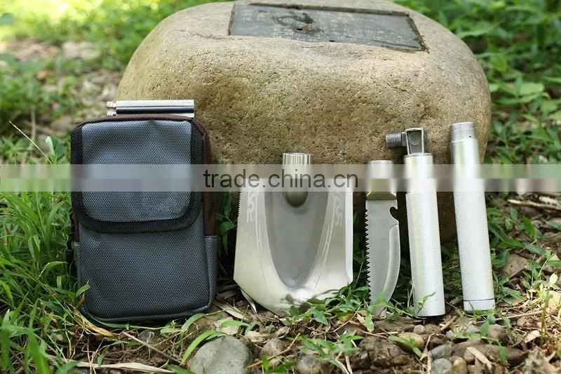 Aluminum handle steel holder mini shovel for travel camping use