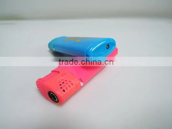 Chic small size wind-resistant torch flame cigarett lighter electr custom logo lighter
