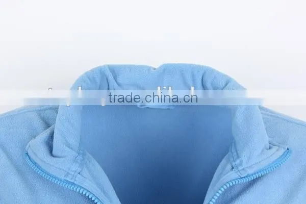 Boy's low price blue stock polar fleece jacket with high quality