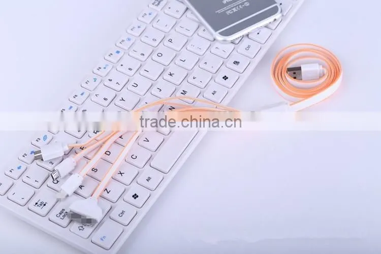 Top quality 4 in 1 charging data micro usb cable for iphone