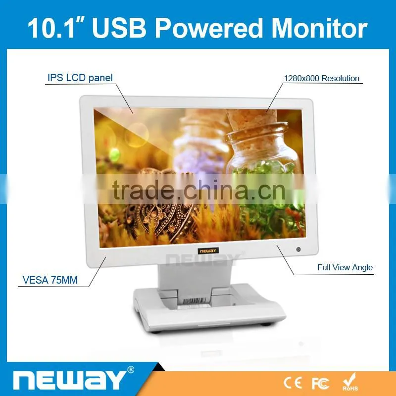 10.1 inch USB input powered desktop 1280x800 IPS monitor