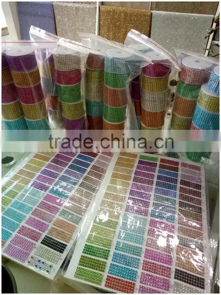 China Manufacture YIWU Wholesale Hot Sale in rolls Rhinestone Mesh sheet net