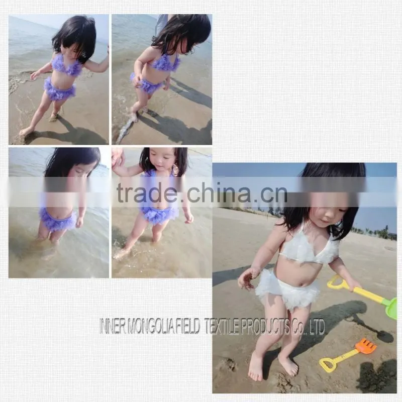 Girls Princess Swimwear Sex Lace Tutu Veil Beach Clothing Childs Bikini