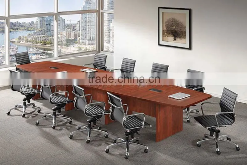Modern wood meeting table with power socket(SZ-MT038-1)