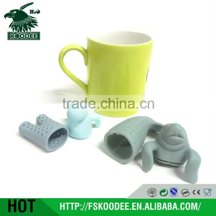 Cartoon designed BPA free Silicone material tea infuser for mugs