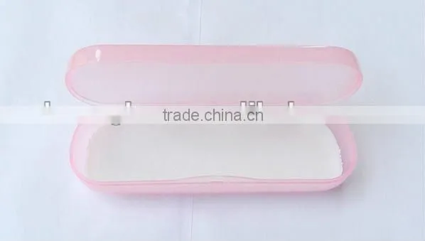 Pink Plastic Eyegwear cases, available for customized logo