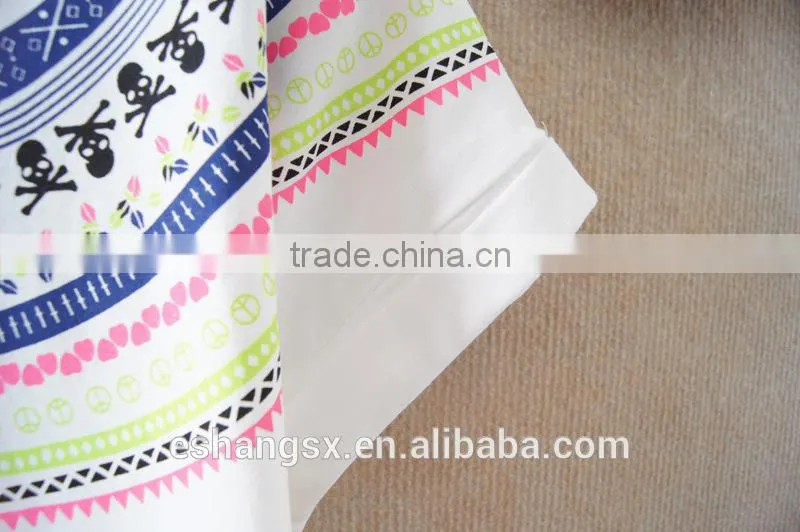 2014 cotton ladies printed batwing sleeve t-shirt