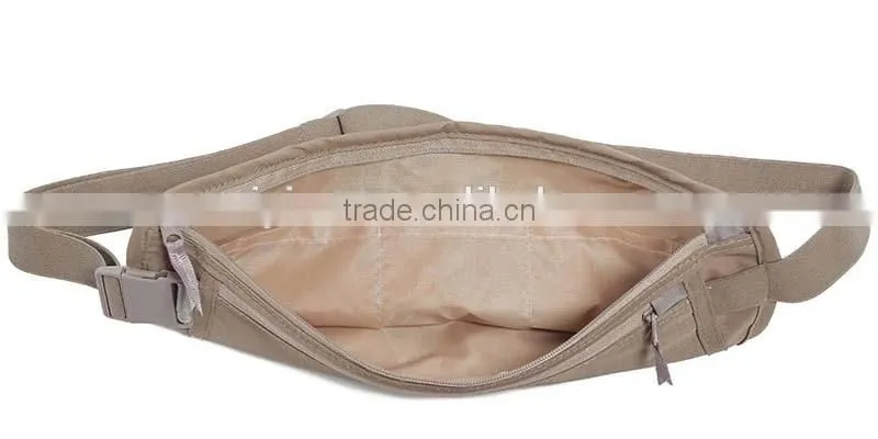 Travel Rfid Blocking Waist Money Belt with Phone Pocket for sport