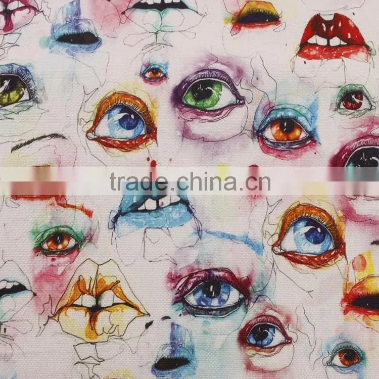 New product of digital printed woven textile canvas 100% cotton fabric printing