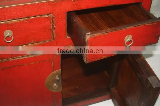 Antique vintage furniture/red sideboard