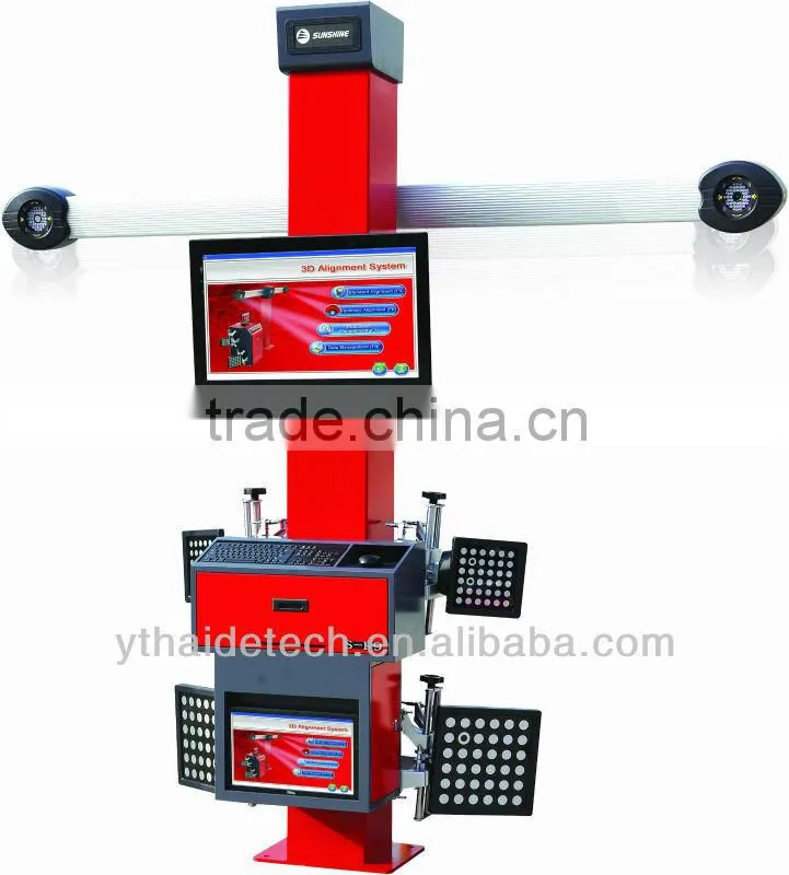 Sunshine 3D wheel alignment with automatic tracking beam