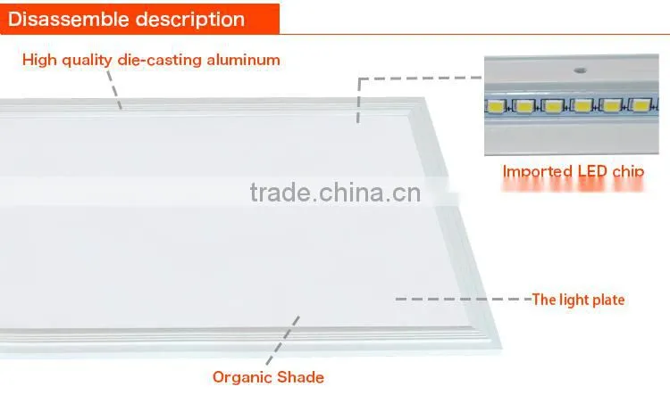 Aluminum super bright 36w led panel light 300x1200