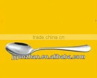 Metal teaspoon with logo with mirror polishing and golden color